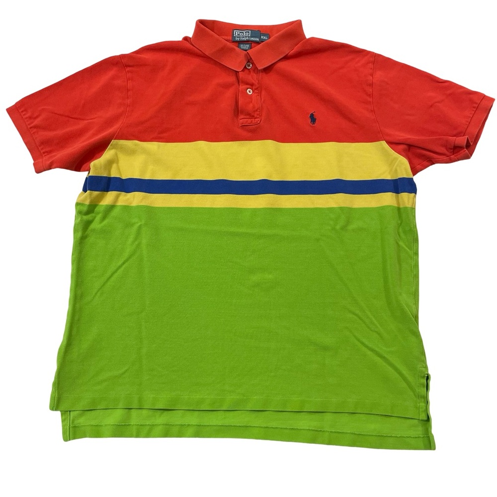 Vintage 1990s Polo Ralph Lauren Striped Size XXL Polo Shirt